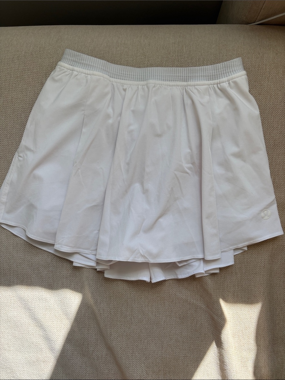 lululemon white Pace Rival Mid-Rise Skirt